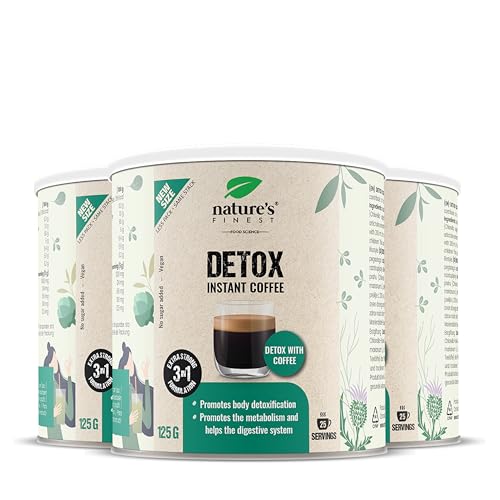 Nature's Finest by Nutrisslim Detox Coffee - Vegan Detox Kaffee mit Mariendistel und Chlorella - Entgiftung, Verdauung & Energie