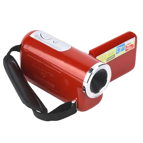 ZJchao Caméra Vidéo Numérique HD pour Enfants, Caméscope avec écran LCD TFT, Jouet Portable, Opération Facile, Cultivant L'intérêt, durabilité Exceptionnelle pour la Photographie, Rouge