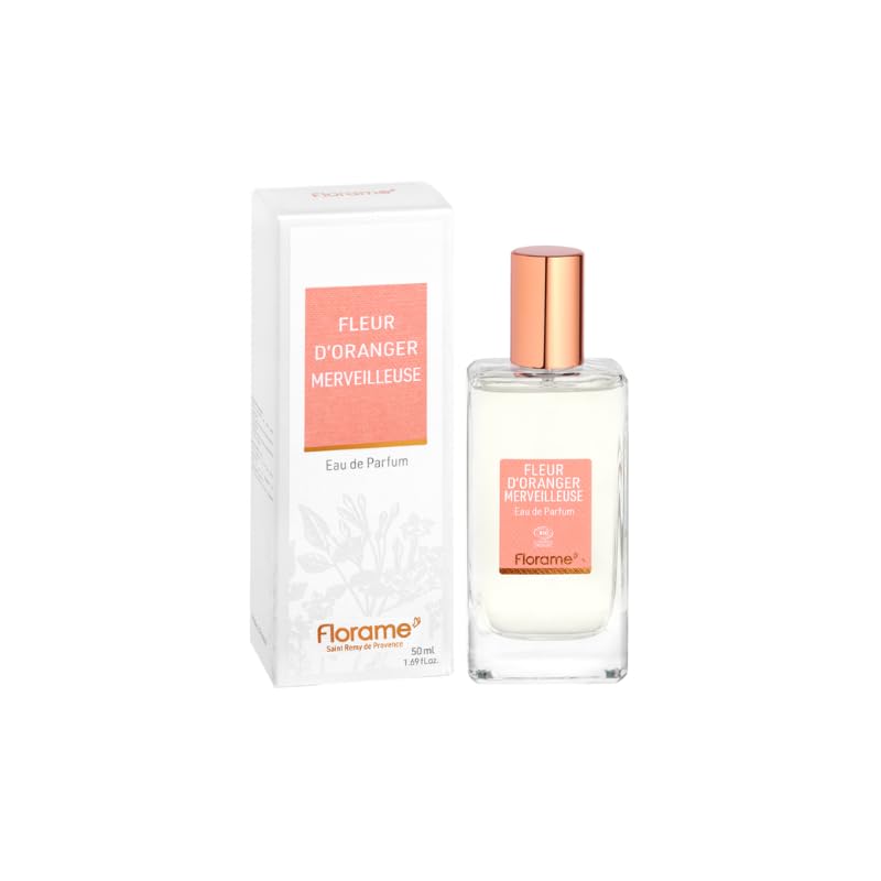 Florame Eau de Parfum Fleur d'Oranger Meraviglieuse 50 ml - Notes Florales & Solaires - Fleur d'Oranger & Neroli - Made in France
