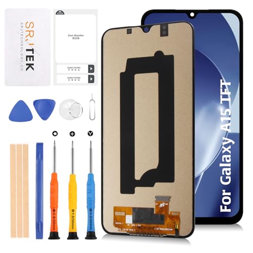 SRJTEK InCell For Samsung Galaxy A15 5G SM-A156B, SM-A156P �w�w��F�ؖ����x LCD�t���p�l����ʌ����C���p�^�b�`�p�l���f�W�^�C�U�[���f���ɑΉ� LCD�f�B�X�v���C�^�b�`�X�N���[�� �f�W�^�C�U�[ �C