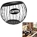 Zbozzba Contenitore in metallo per capsule di caffè, porta capsule, contenitore per cialde di caffè, organizer per cialde di caffè di grande capacità per cucina e bancone -Nero