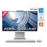 Lenovo IdeaCentre AIO Intel Core i5 13420H 27' FHD IPS 3-Side Edgeless All-in-One Desktop with Alexa Built-in (16GB/1TB SSD/Win11/Office 2021/5.0MP+IR Camera/Wireless EOS Keyboard & Mouse), F0HM003CIN