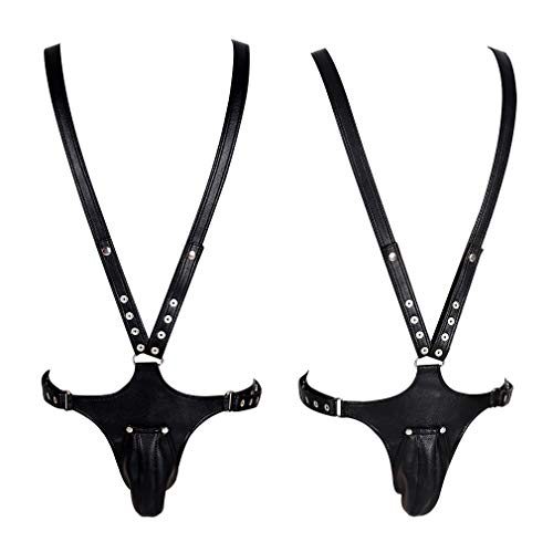 Men's Leather Body Harness Men's Punk Body Cage Pu Pants Adjustable Gothic Prom Ball Holiday Clothing Accessories4