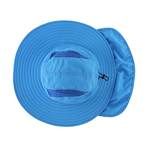 Image of Home Prefer UPF 50+ Mens Wide Brim Fishing Hat with Neck Flap Sun Hat for Men Women Sun Protection Cap