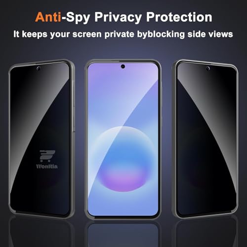 Image of WonRia 2+2 Pack - Privacy Tempered Guard for Samsung A37 | Samsung A57 5G with Camera Lens Protector Screen Guard Protector | Anti-Spy | Case Friendly - Installation Kit