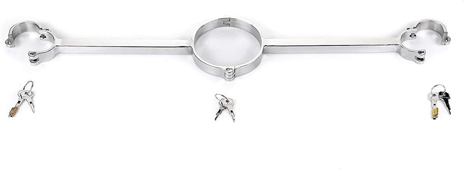SM – Collier de Bondage en métal, Menottes en Acier Inoxydable, contraintes BDSM, Jouets sexuels for Couples, Menottes à Barre d'épandage(Female)