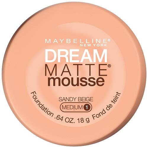 Maybelline New York Dream Matte Mousse Foundation, Sandy Beige, 0.64 Ounce, Packaging May Vary