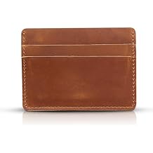Leather Card Wallet, Handmade Leather Wallets for Men, Minimal Wallet Card Holder,Slim front packet wallet, Strong Stitching, Gift for Him Brown
