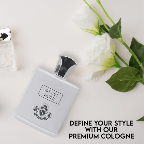 Image of AFLUXE Greet Silver EDT Men's Cologne 2PCS, Bold Citrus | Bold men's cologne 2PCS with citrus spice & woody notes. Long lasting perfume for men for all occasions. Natural spray.