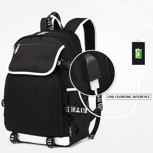 DIOMMELL Anime Backpack Canvas Capacity Roomy Laptop DanDaDan Backpack3