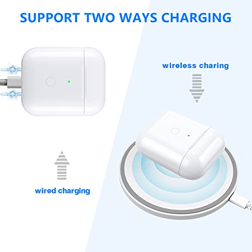 Murcycle Airpods Charging Case Only Compatible For Airpod 1 & 2 Generation, Replacement Air Pods Qi Wireless Charger Case With Blue Tooth Pairing Sync Button, No Earbuds Include #TOP2