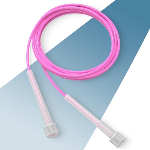 PORTENTUM Verstellbares Springseil für Damen, Herren und Kinder - Speed-Sprungseil für Fitness und Workout - 2,8m