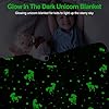 Unicorn Glow in The Dark Blanket, Unicorn Blanket for Girls/Kids, Unicorns Gifts for Girls Age 3-12, Toddler Blanket for Kids, Soft Fleece Blanket Throw Birthday Gift 40"x60" #1