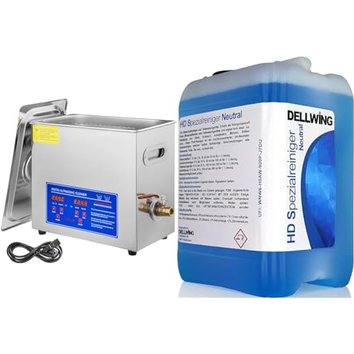 Nettoyeur a ultrasons 6L avec nettoyant concentre Dellwing 5L