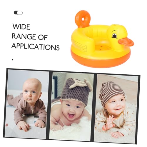 Chaise gonflable bébé en PVC jaune canard Abaodam pour le sol