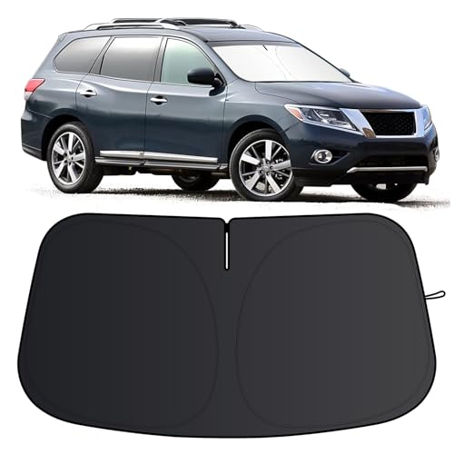 Windshield Sun Shade for Nissan Pathfinder 2013-2020 Foldable Sun Visor Protector for Pathfinder...