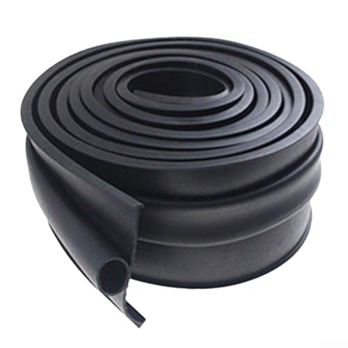 Qualoramall Tira de sellado de goma para puerta de garaje, protector inferior resistente a la intemperie para puertas seccionales y rodantes, bloquea corrientes de viento y lluvia para garaje o