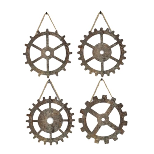 Décoration en bois marron style industriel rétro Levemolo légère