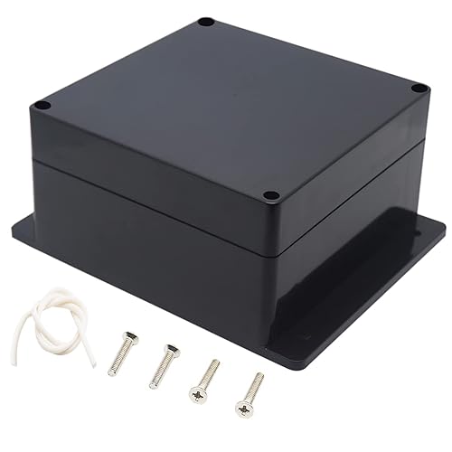 Miniatura 9 de Zulkit Caja de conexiones de plástico ABS a prueba de polvo impermeable IP65 cajas eléctricas universales recinto de proyecto con oído fijo negro