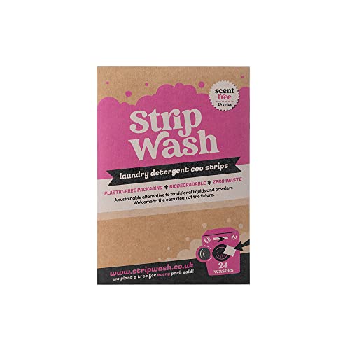 ecoLiving Laundry Detergent Strips (Scent free) | Eco-Friendly Laundry Detergent Solution (24 Sheets) | Biodegradable Laundry Detergent Strips for a Sustainable Home, Office, Restaurant | Zero Waste