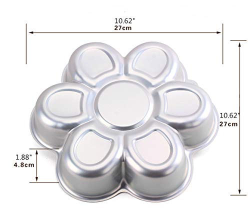 Image of Ulalaza Aluminum Cake Mold 3D Flower Shape Baking Pan DIY Birthday Cake Mould Kitchen Supplies