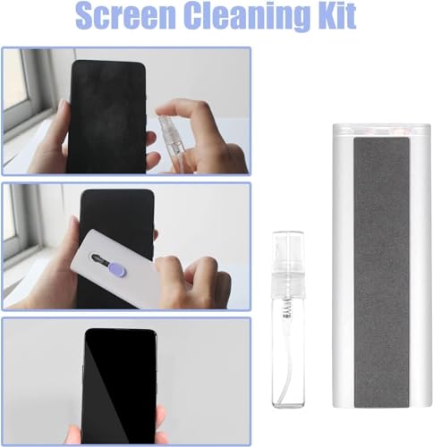 Image of 7-in-1 Multi-Function Laptop Gadget Cleaning Kit with Spray Bottle, Keyboard Brush, Gap Duster, Keycap Puller, Earbud Cleaning Pen, Screen Cleaner, White PhT-LKC71