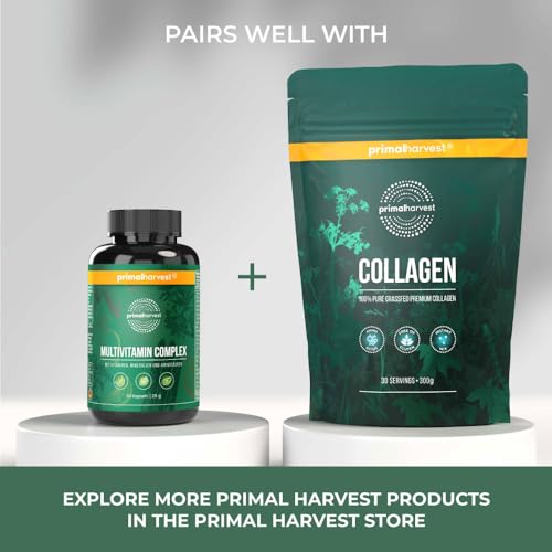 Primal Harvest Multivitamin Tabletten (30 Portionen) - Hochdosiert - Multivitamin Kapseln mit essenziellen Vitaminen - Vitamin A,C,D,K und Mineralstoffen wie Biotin,Zink,Folsäure (1 Pack (60 Count))