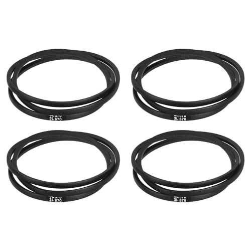 uxcell 4Pcs 3L670 Classic Wrapped Rubber V-Belt, 67"(1702mm) Outside Circumference, 3L Profile V Belt 3/8" Width 7/32" Height