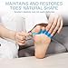 KTSAY Silicone Toe Spacers for Women & Men - Toe Separators for Bunion Relief, Hammer Toe, Plantar Fasciitis & Pedicures | Includes Metatarsal Pad & Therapeutic Yoga Cushion for Foot Pain（8pcs,Blue）