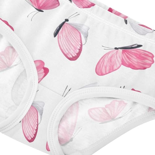 Flower Toddler Underwear Floral 2t Cotton Panties Little Girl Pink Gray Butterflies White Briefs Kids Undies4