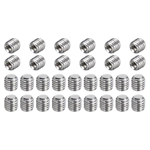 Image of sourcing map 30 Pcs M8-1.25 x 8mm Grub Screws,Cup Point Allen Head Screws