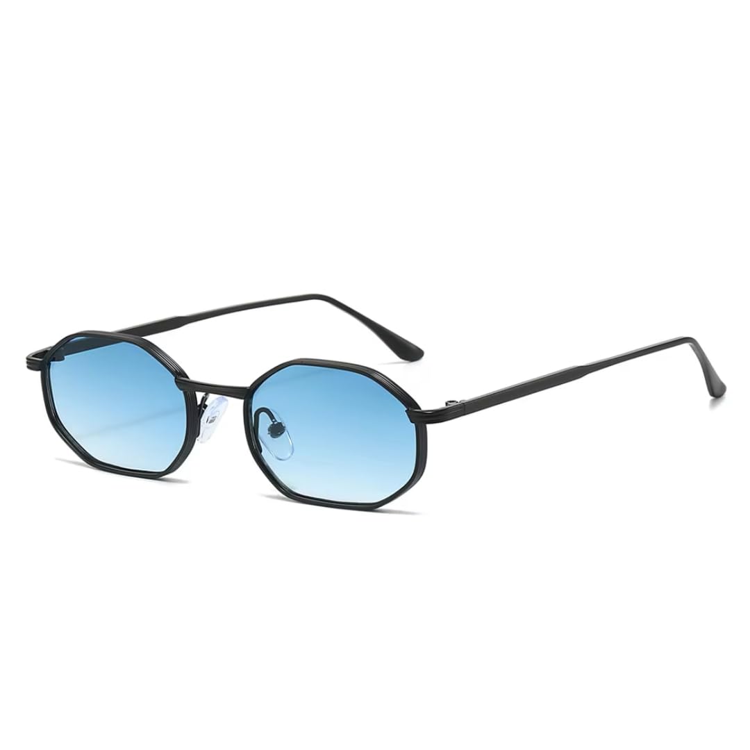 Lunettes de soleil polygonales pour bloquer les reflets avec style rétro métal - 8