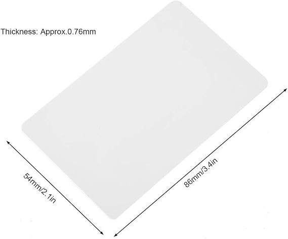 Premium White Blank Plastic PVC Cards, 100pcs/Set Contactless 125kHz Smart RFID Proximity ID Card Read-only Access Card EM4100