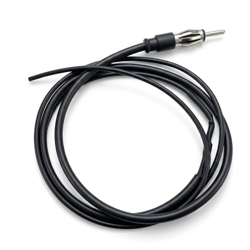 STUDIOFINIX 1.3M Marine Radio Antenna Waterproof Dipole Hideaway FM Antenna No Drilling Easy Install for Car Boat ATV UTV Black