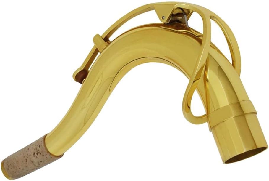 テナーサックス グースゴールドラッカー サックスネック 27.8mm Ebアルトサックス用 真鍮製 交換パーツ