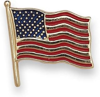 Pin de solapa esmaltado de oro amarillo o blanco macizo de 14 quilates para hombre, Esmaltado