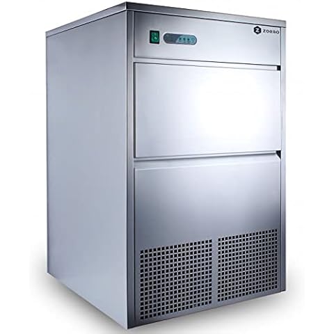 ZORRO - Eiswürfelbereiter ZEB 50 ECO - Gastro - 50kg/24h- Eiswürfelmaschine mit Edelstahlgehäuse Cover