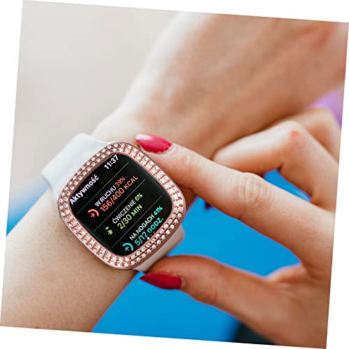 OSALADI 2pcs Case Rhinestone Protective Frame 3 Bumper Shell Protective Cover Reloj Inteligente Accesorios De 3 Accessories Clear Bumpers Screen Diamond Watch Tempered Film Protector
