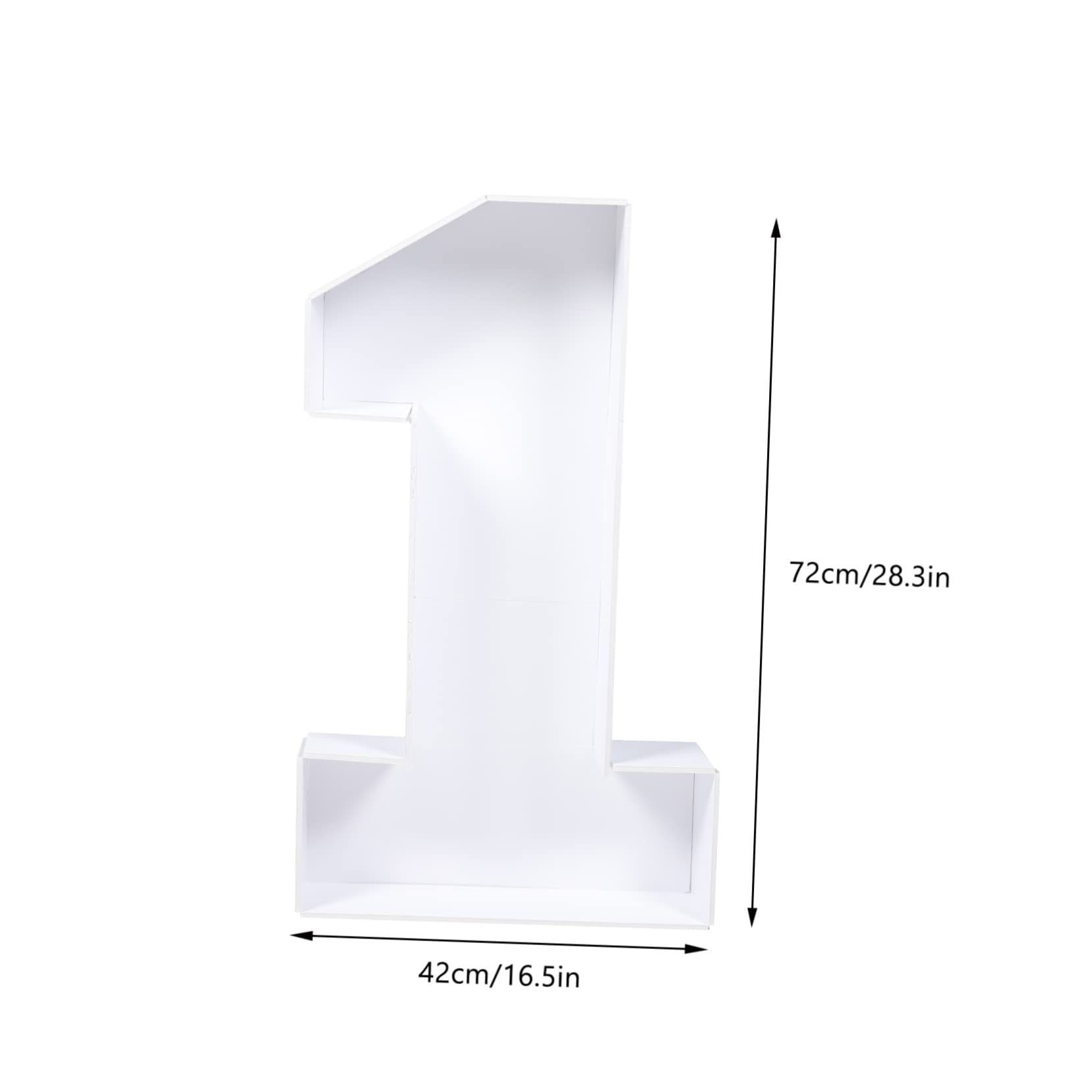 Cornice a Palloncino Numero 1 Bianca in Ps per Compleanno | Decorazione Primo Anno, Allestimento per Shower, Forma Cifra Singola per Feste di Bambine e Ragazzo Ragazza