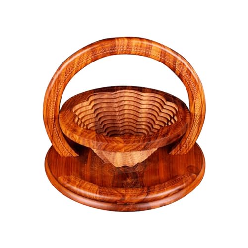 手作り木彫りフルーツプレート木製フルーツ折りたたみ式ドライフルーツ折りたたみ式パンとナッツフルーツギフト3