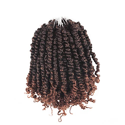 Osuntress Pre-Twisted Passion Twist Hair 12 Inch Pre-Looped Passion Twist Crochet Hair Synthetic Braiding Hair Extensions (12 Inch, T30)