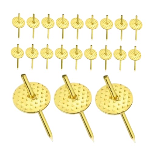 Image of DOITOOL Gold Flower Push Pins Set 50pcs Metal Picture Hanging Nails for Wall Art Frame Hanging Accessories Photo Display Hooks for Home and Office