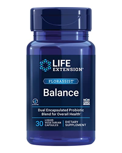 Life Extension FLORASSIST Balance Probiotic - 7 Strains 15 Billion CFUs - Probiotics Supplements Pills for Men and Women - Digestive Health Support â€“ Once Daily, Non-GMO, Vegetarian â€“ 30 Capsules