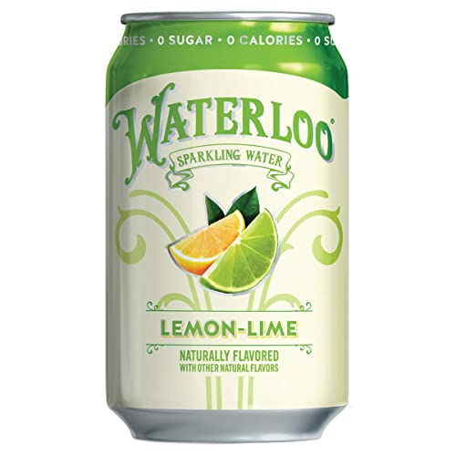 Image of Waterloo Sparkling Water, Lemon-Lime Naturally Flavored, 12 Fl Oz (Pack of 24) | Zero Calories | Zero Sugar or Artificial Sweeteners | Zero Sodium