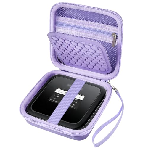 Image of Hard Travel Router Case for NETGEAR Nighthawk M7 M5 M6 Pro 5G Mobile Hotspot with WiFi 6 (MR5200, MR5100) / M1 Mobile Hotspot 4G LTE Router MR1100 (Box Only) (Purple, for M5 M6)