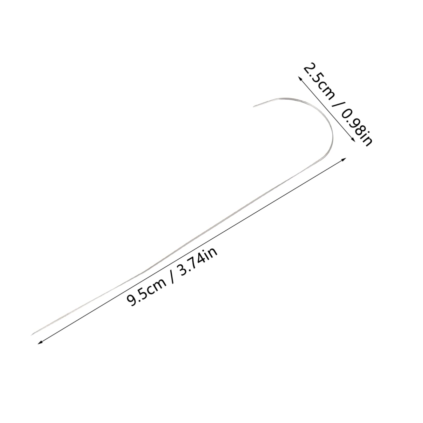 PERSELOSO Beaded Needles Bent Embroidery Needles 4pcs Beading Tools Jewelry Making Durable Practical