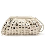 Materiale di alta qualità: la borsa con borchie è realizzata in tessuto di ecopelle di alta qualità, morbido e confortevole, e la superficie è intarsiata con decorazioni luminose a rivetto. È alla moda e carino, con accessori hardware di alta qualità e forte durata.