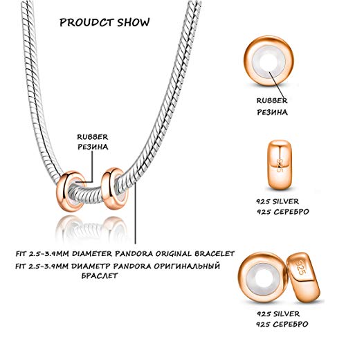 2 tappi in argento sterling con distanziatore in