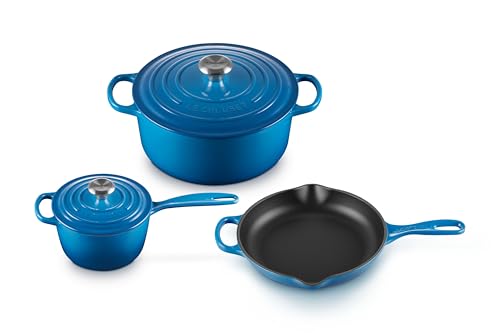 Comparison: Best Le Creuset Skillet Set 5 Le Creuset Enameled Cast Iron Signature Cookware Set, 5 pc, Marseille