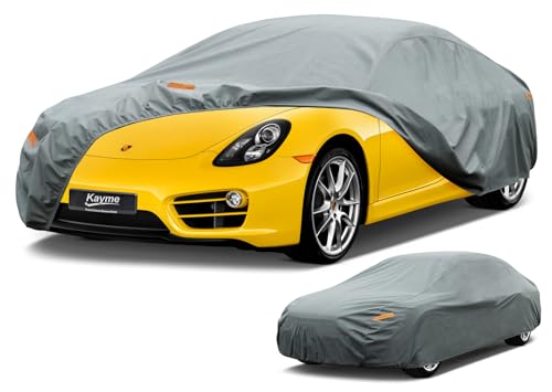 Image of Kayme Heavy Duty Car Cover Custom Fit Porsche 718 Boxster Cayman 981 982 986 Waterproof All Weather for Automobiles, Full Car Cover - Sun, Rain & UV Protection